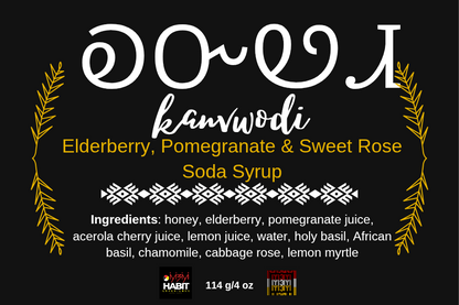Elderberry, Pomegranate and Sweet Rose Soda Syrup