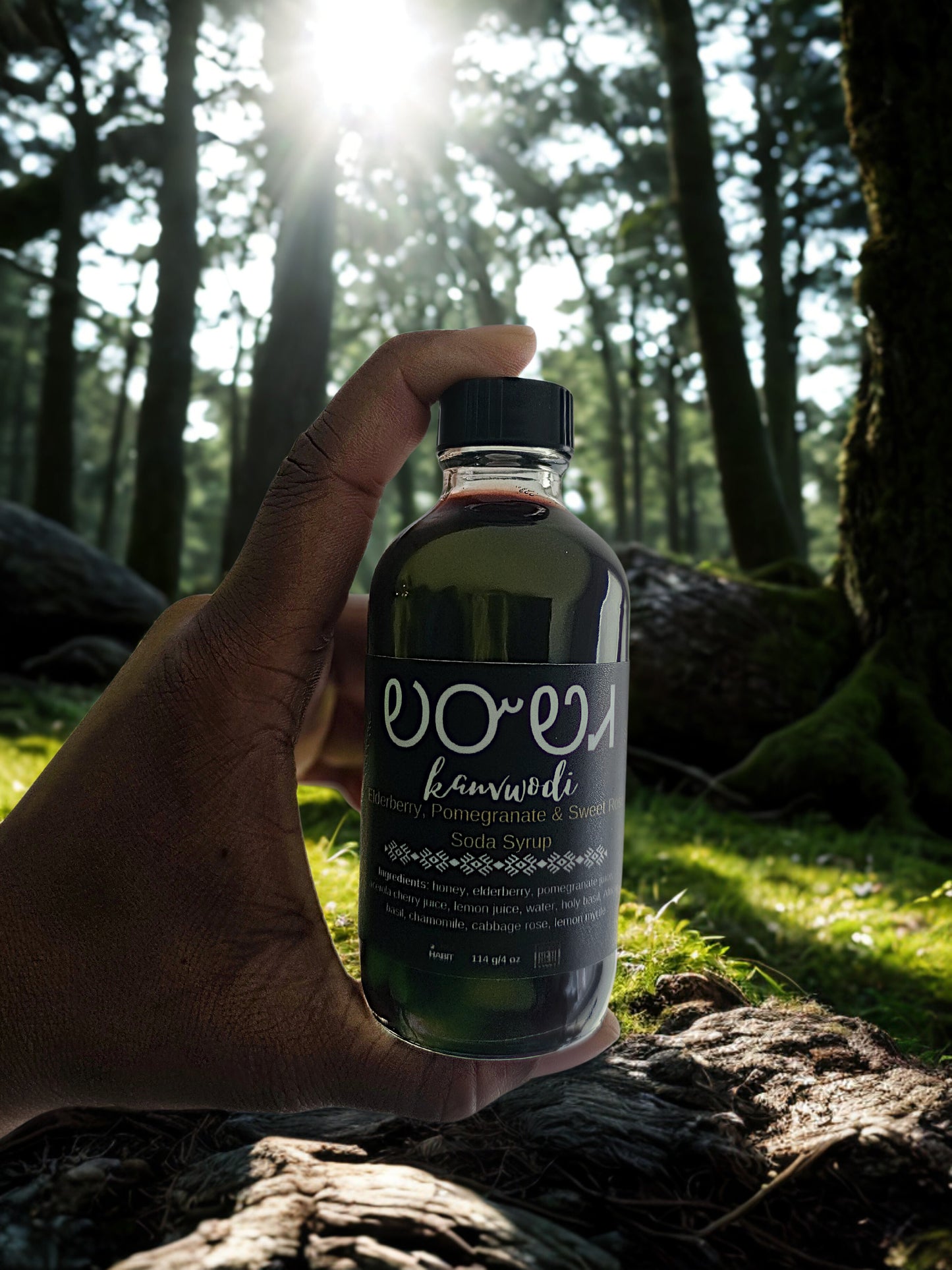 Elderberry, Pomegranate and Sweet Rose Soda Syrup